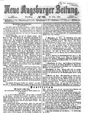 Neue Augsburger Zeitung Dienstag 27. September 1864