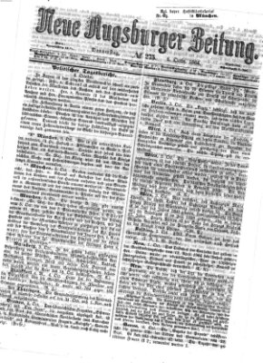 Neue Augsburger Zeitung Donnerstag 6. Oktober 1864