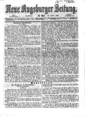 Neue Augsburger Zeitung Sonntag 16. Oktober 1864