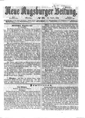Neue Augsburger Zeitung Montag 21. November 1864