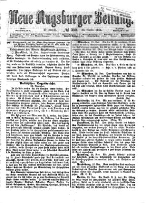 Neue Augsburger Zeitung Mittwoch 30. November 1864