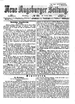 Neue Augsburger Zeitung Samstag 24. Dezember 1864