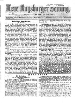 Neue Augsburger Zeitung Freitag 30. Dezember 1864