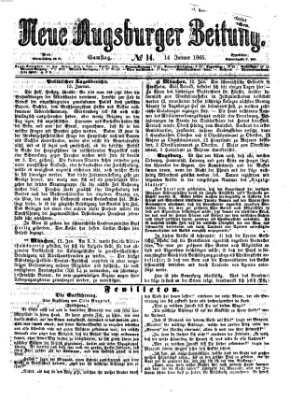 Neue Augsburger Zeitung Samstag 14. Januar 1865