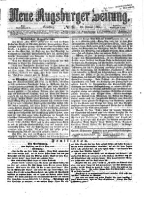 Neue Augsburger Zeitung Samstag 21. Januar 1865
