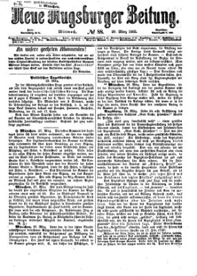 Neue Augsburger Zeitung Mittwoch 29. März 1865