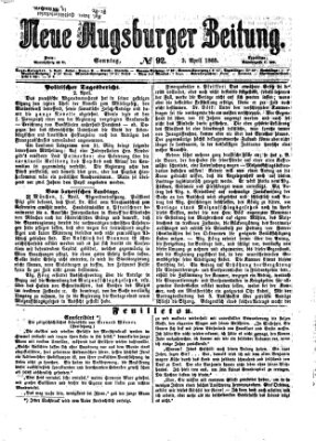 Neue Augsburger Zeitung Sonntag 2. April 1865