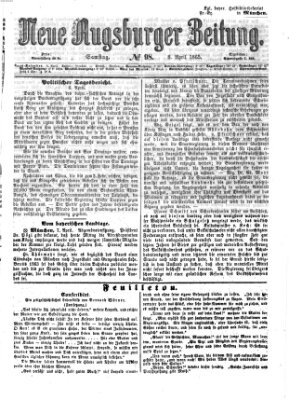 Neue Augsburger Zeitung Samstag 8. April 1865