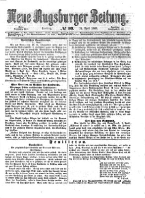 Neue Augsburger Zeitung Freitag 21. April 1865