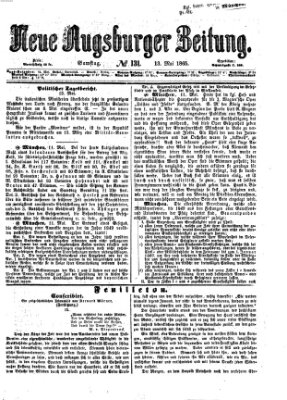 Neue Augsburger Zeitung Samstag 13. Mai 1865