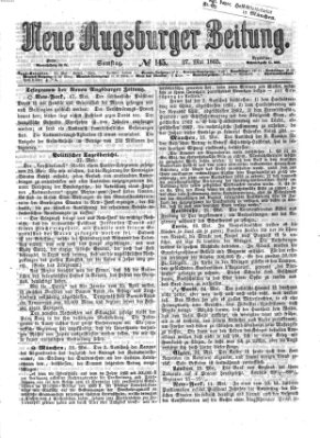 Neue Augsburger Zeitung Samstag 27. Mai 1865