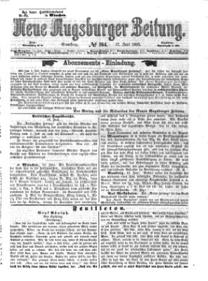 Neue Augsburger Zeitung Samstag 17. Juni 1865
