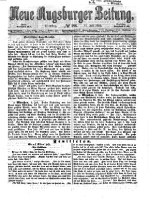 Neue Augsburger Zeitung Dienstag 11. Juli 1865