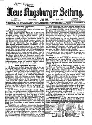Neue Augsburger Zeitung Mittwoch 12. Juli 1865