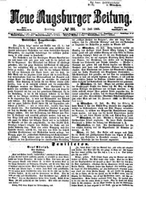 Neue Augsburger Zeitung Freitag 14. Juli 1865