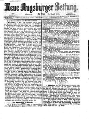 Neue Augsburger Zeitung Sonntag 27. August 1865