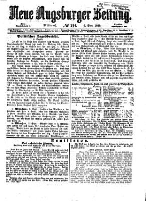 Neue Augsburger Zeitung Mittwoch 6. September 1865