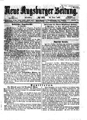 Neue Augsburger Zeitung Dienstag 26. September 1865