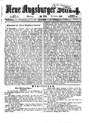 Neue Augsburger Zeitung Montag 2. Oktober 1865