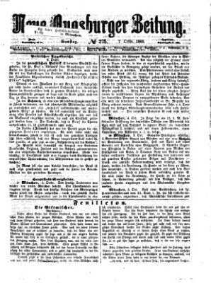 Neue Augsburger Zeitung Samstag 7. Oktober 1865
