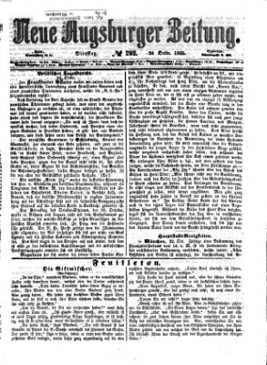 Neue Augsburger Zeitung Dienstag 24. Oktober 1865