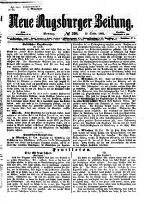 Neue Augsburger Zeitung Montag 30. Oktober 1865