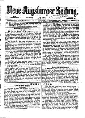 Neue Augsburger Zeitung Samstag 4. November 1865