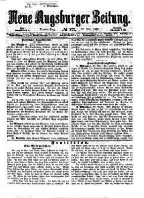 Neue Augsburger Zeitung Donnerstag 23. November 1865