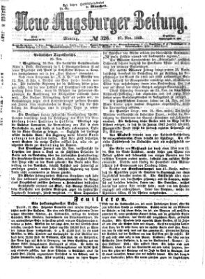 Neue Augsburger Zeitung Montag 27. November 1865