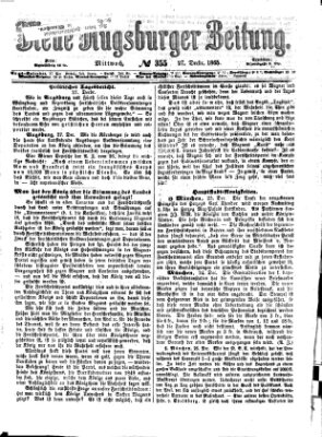 Neue Augsburger Zeitung Mittwoch 27. Dezember 1865