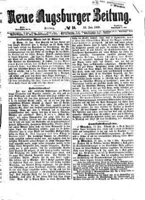 Neue Augsburger Zeitung Freitag 19. Januar 1866