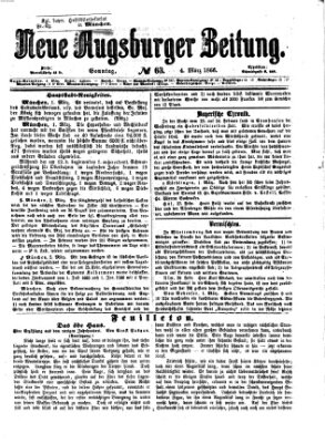 Neue Augsburger Zeitung Sonntag 4. März 1866