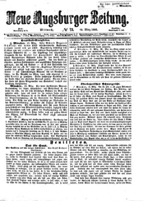 Neue Augsburger Zeitung Mittwoch 14. März 1866