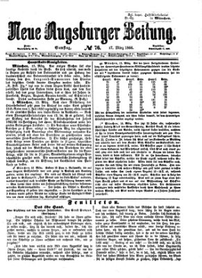 Neue Augsburger Zeitung Samstag 17. März 1866