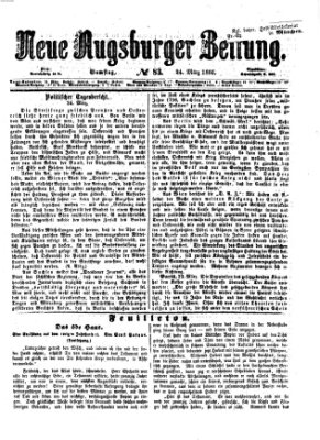 Neue Augsburger Zeitung Samstag 24. März 1866