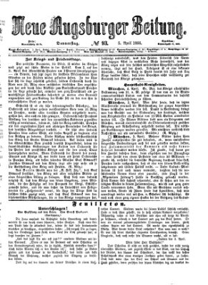 Neue Augsburger Zeitung Donnerstag 5. April 1866