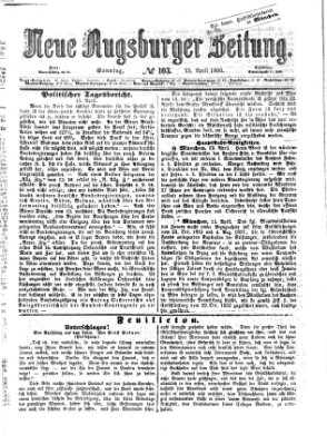 Neue Augsburger Zeitung Sonntag 15. April 1866