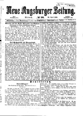 Neue Augsburger Zeitung Mittwoch 18. April 1866