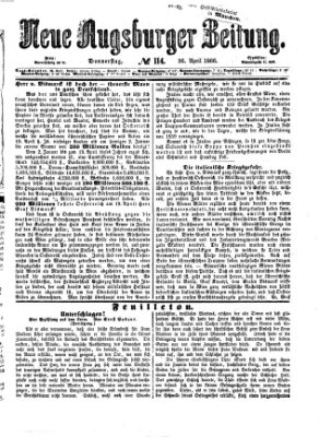 Neue Augsburger Zeitung Donnerstag 26. April 1866