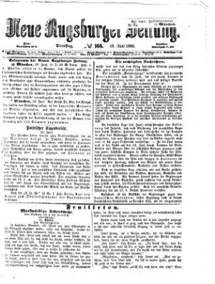 Neue Augsburger Zeitung Dienstag 19. Juni 1866