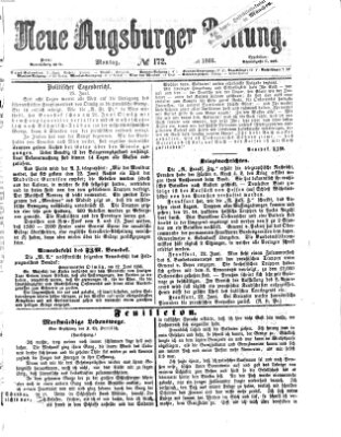 Neue Augsburger Zeitung Montag 25. Juni 1866