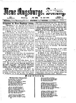 Neue Augsburger Zeitung Sonntag 22. Juli 1866