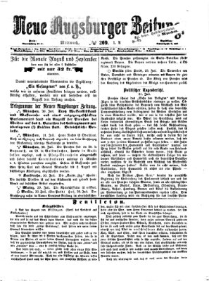 Neue Augsburger Zeitung Mittwoch 1. August 1866