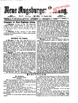 Neue Augsburger Zeitung Freitag 17. August 1866