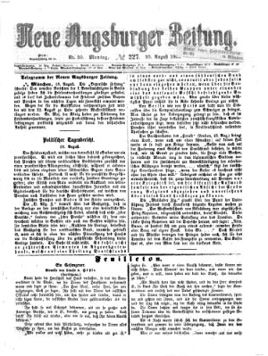 Neue Augsburger Zeitung Montag 20. August 1866