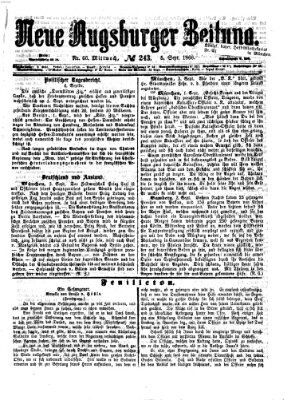 Neue Augsburger Zeitung Mittwoch 5. September 1866