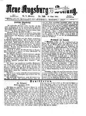 Neue Augsburger Zeitung Montag 10. September 1866
