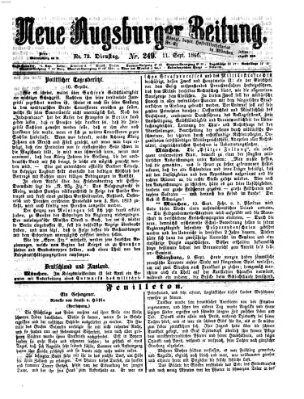 Neue Augsburger Zeitung Dienstag 11. September 1866