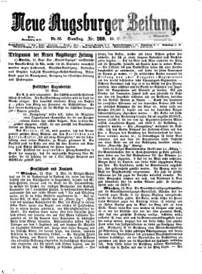 Neue Augsburger Zeitung Samstag 22. September 1866