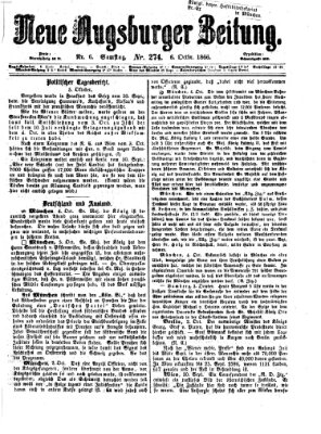 Neue Augsburger Zeitung Samstag 6. Oktober 1866